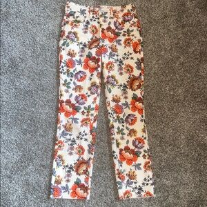 Anthropologie Pilcro Floral Multicolor Print Women's Jeans